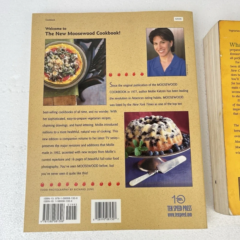 Moosewood Restaurant Cookbook Lot New Classics Collective Vegetarian Recipe Set‎